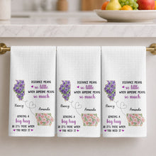 Distance Means So Little, Sending A Big Hug Custom States Flowers - Personalized Kitchen Towel - SIS135_TOWL