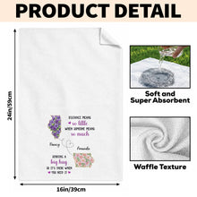 Distance Means So Little, Sending A Big Hug Custom States Flowers - Personalized Kitchen Towel - SIS135_TOWL