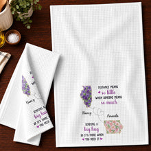 Distance Means So Little, Sending A Big Hug Custom States Flowers - Personalized Kitchen Towel - SIS135_TOWL