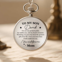 To My Son, Now And Forever, Stars - Personalized Silver Plated Pocket Watch - SON014_SWATCH