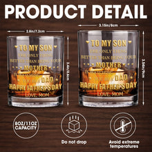 To My Son Better Than Being Your Mother Hearts Stars - Personalized Custom Whiskey Glass - SON156_RWG