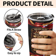 To My Son Never Forget How Much I Love You Robot Fist Bump - Personalized Custom Stainless Steel Tumbler 20oz - SON279_USTUM