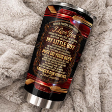 To My Son Never Forget How Much I Love You Robot Fist Bump - Personalized Custom Stainless Steel Tumbler 20oz - SON279_USTUM