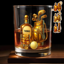 Celebrate Your Love For Golf With An Elegant Whiskey Glass - Personalized Custom Whiskey Glass - SPORT022_RWG