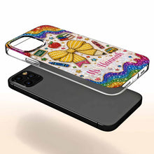 Teaching Is A Work Of Heart Pencil Bow And Apple - Personalized Clear Phone Case - TEACH098_PHC