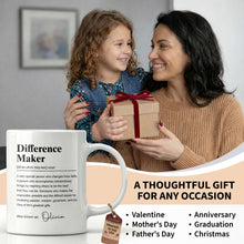 Difference Maker Dictionary Definition Typography Personalized Design - Personalized Custom Coffee Mug - TEACH283_MG