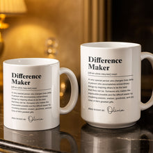 Difference Maker Dictionary Definition Typography Personalized Design - Personalized Custom Coffee Mug - TEACH283_MG