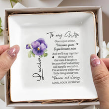 Forever And Always Love Your Husband - Personalized Custom Jewelry Dish - WIF004_SCRD