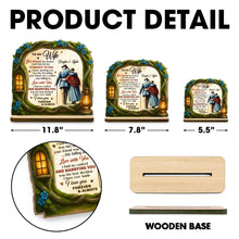 God Blessed The Broken Road That Led Me Straight To You - Personalized Custom 2-Layer Wood Plaque With Flat Base - WIF061_WPLA