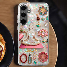 Find Your Inner Peace And Balance Yoga Woman With Lotus Flower - Personalized Clear Phone Case - YOGA013_PHC