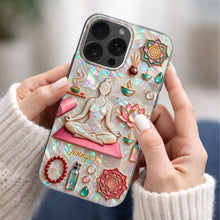 Find Your Inner Peace And Balance Yoga Woman With Lotus Flower - Personalized Clear Phone Case - YOGA013_PHC