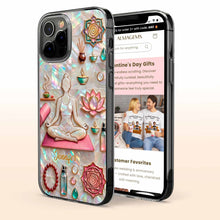 Find Your Inner Peace And Balance Yoga Woman With Lotus Flower - Personalized Clear Phone Case - YOGA013_PHC
