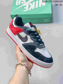 Nike SB Alleyoop Low-Top Skate Shoes in Black, White & Red