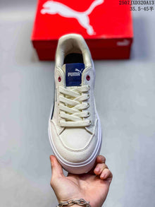 PUMA Palermo Leather Sneakers, Cream, Navy and Burgundy