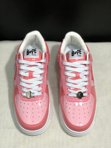 BAPE Sta Low-Top Sneakers Pink and White