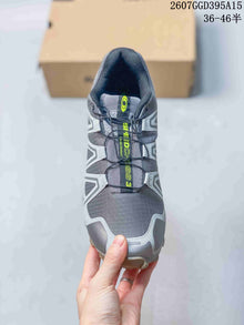 Salomon SPEEDCROSS 3 Trail Running Shoes Gray Lime 2607GGD395A15