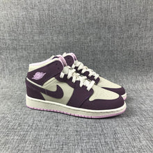 Jordan Air Jordan 1 Mid Kids' Sneakers White and Purple