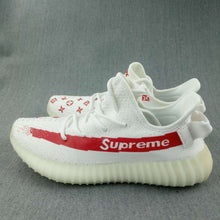 Yeezy 350 V2 White Red Printed Sneakers