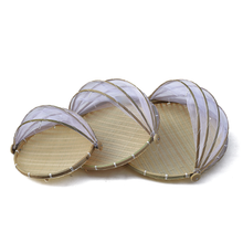 Bamboo Round Storage Basket Set for Home Use - Picnic Essential