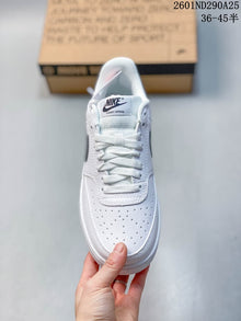 Nike Court Vision Low White Sneakers with Dark Swoosh