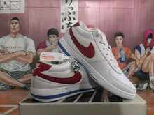 Nike White and Red Low-Top Sneakers