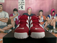Nike Air More Uptempo Red and White Basketball Sneakers