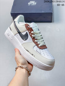 Nike Air Force 1 Low White Brown Sneakers