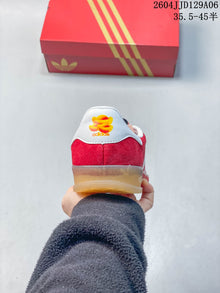 adidas Gazelle Low-Top Sneakers Red and White