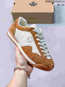 Descente Men’s Brown and White Lace-Up Sneakers 2606GXD384A14