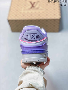 Louis Vuitton Trainer Maxi Low Sneakers Purple Pink White