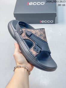 ECCO Sandals in Gray with Patterned Straps