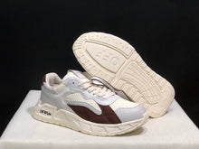 OFF-WHITE Low-Top Leather Sneakers White and Brown