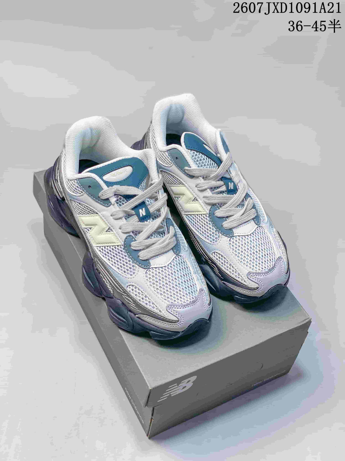 New Balance 9060 Blue and Grey Mesh Sneakers