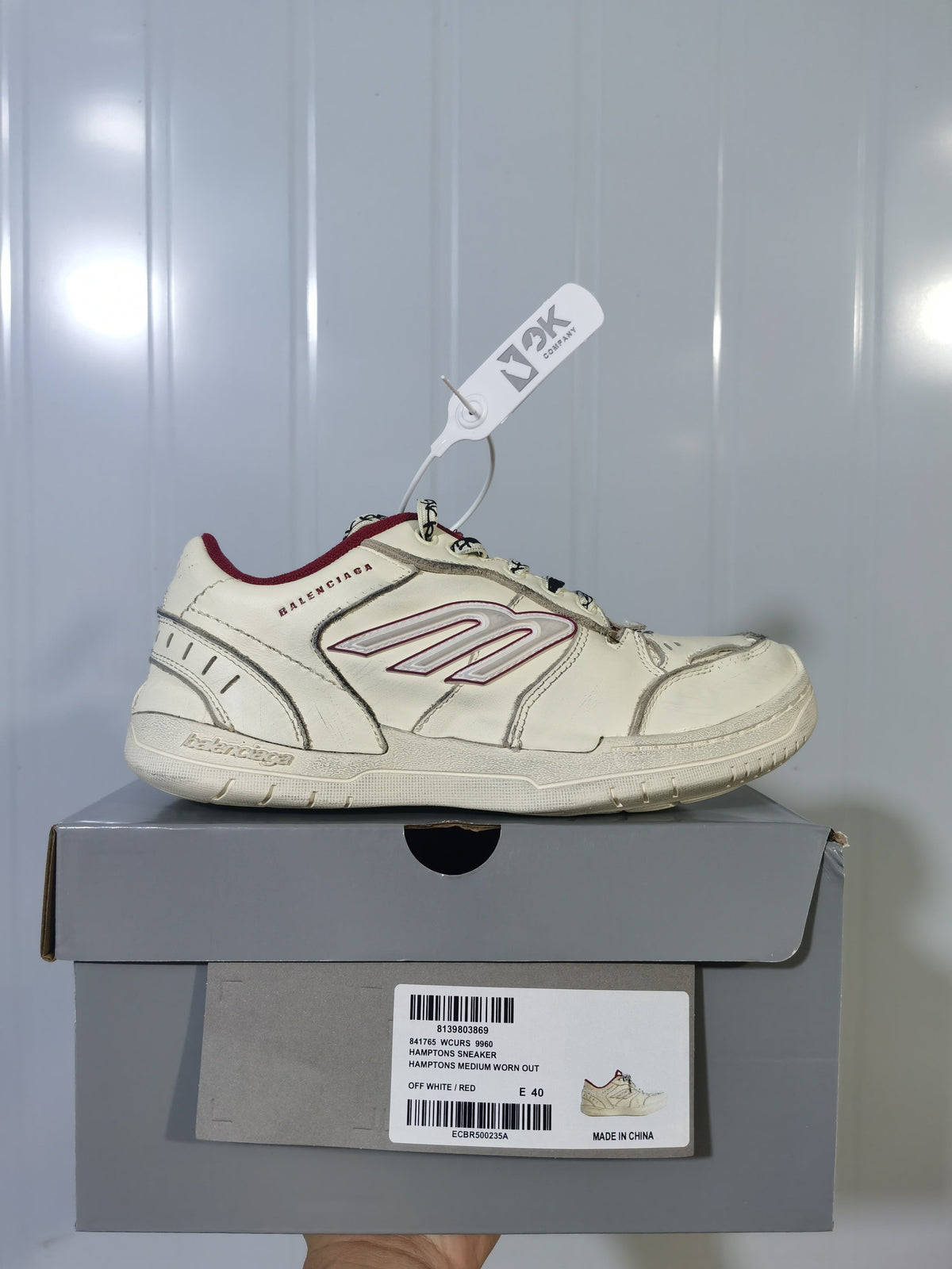 Balenciaga Hamptons Sneaker Off-White Red