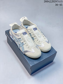 Onitsuka Tiger Mexico 66 Slip-On Sneakers, Cream and Blue