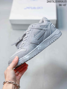 Off-White Low-Top Lace-Up Sneakers Gray Style 2607HJD305A15