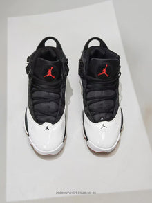 Jordan 6 Rings Black White Red Sneakers