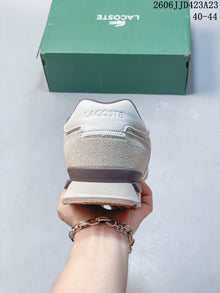Lacoste Men's Beige Lace-Up Retro Sneakers 06JJD423A23