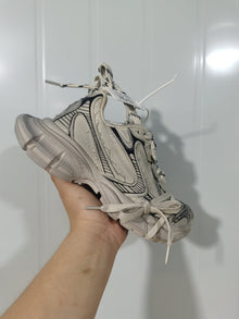 2002 Beige and Black Canvas Sneakers