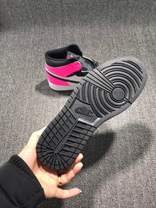 Jordan 1 High Pink Black White Sneakers