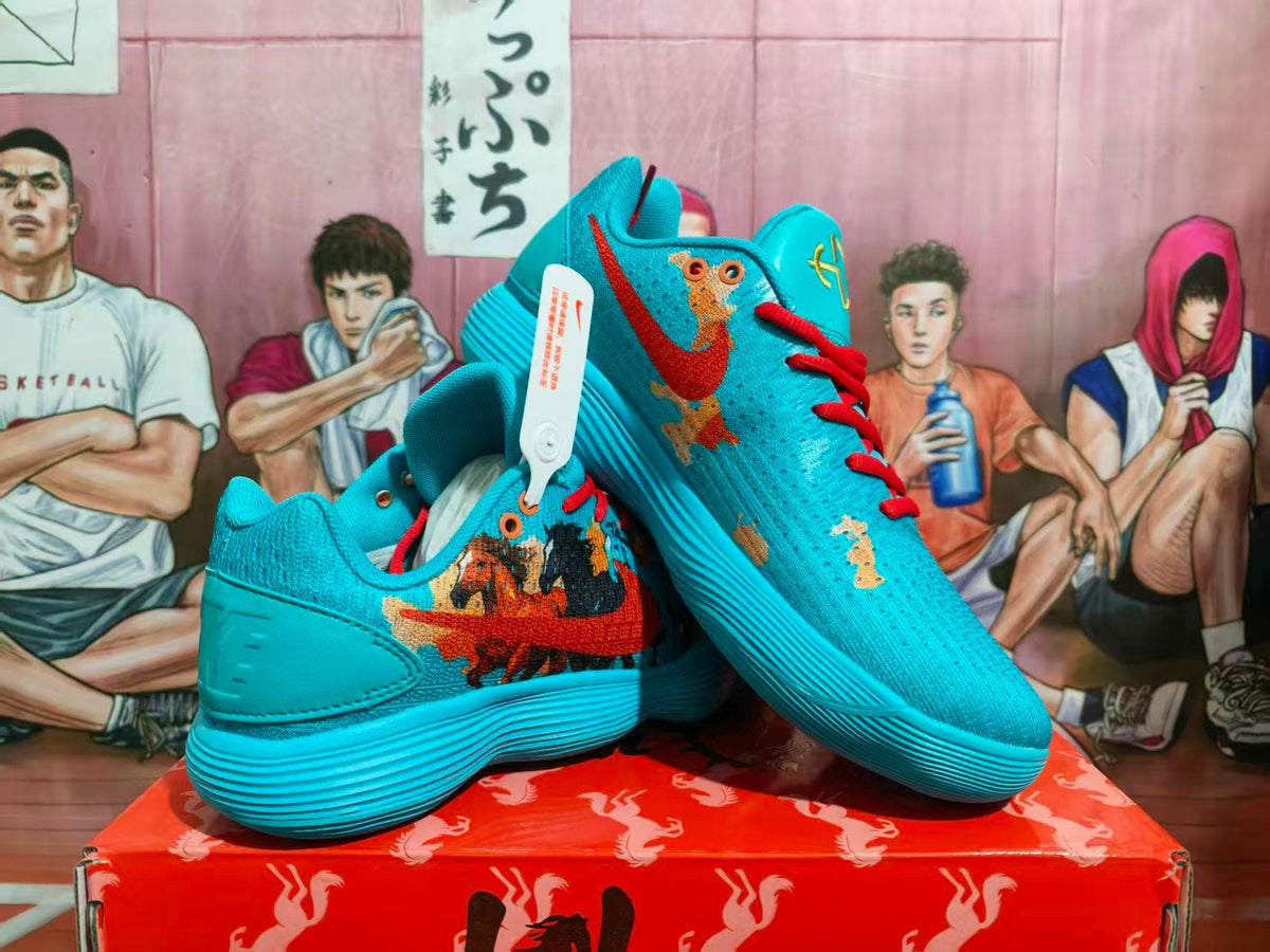 Nike Basketball Sneakers Blue with Red Laces