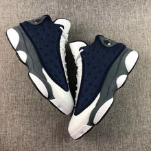 Air Jordan 13 Flint Navy Blue and White Sneakers