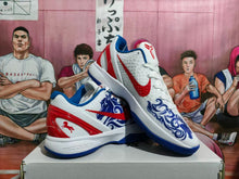 Nike Zoom Basketball Sneakers White Blue Red