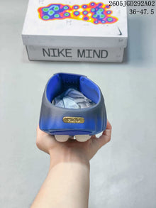 Nike Mind 001 Slides in Gray and Blue