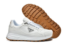 Prada White Low-Top Sneakers with Gum Sole