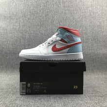 Jordan Air Jordan 1 Mid Ice Blue White Red 555112-104