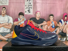 Nike Clark Basketball Sneakers Navy Red and Yellow