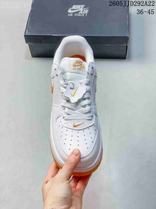 Nike Women's Air Force 1 Shadow White and Orange Sneakers
