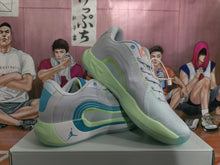 Jordan White Green Blue Basketball Sneakers