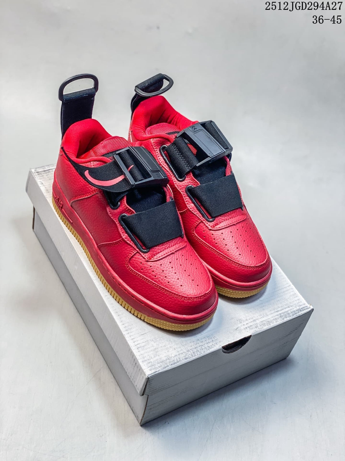 Nike Air Force 1 Utility BHM QS Low Sneakers, Red/Black